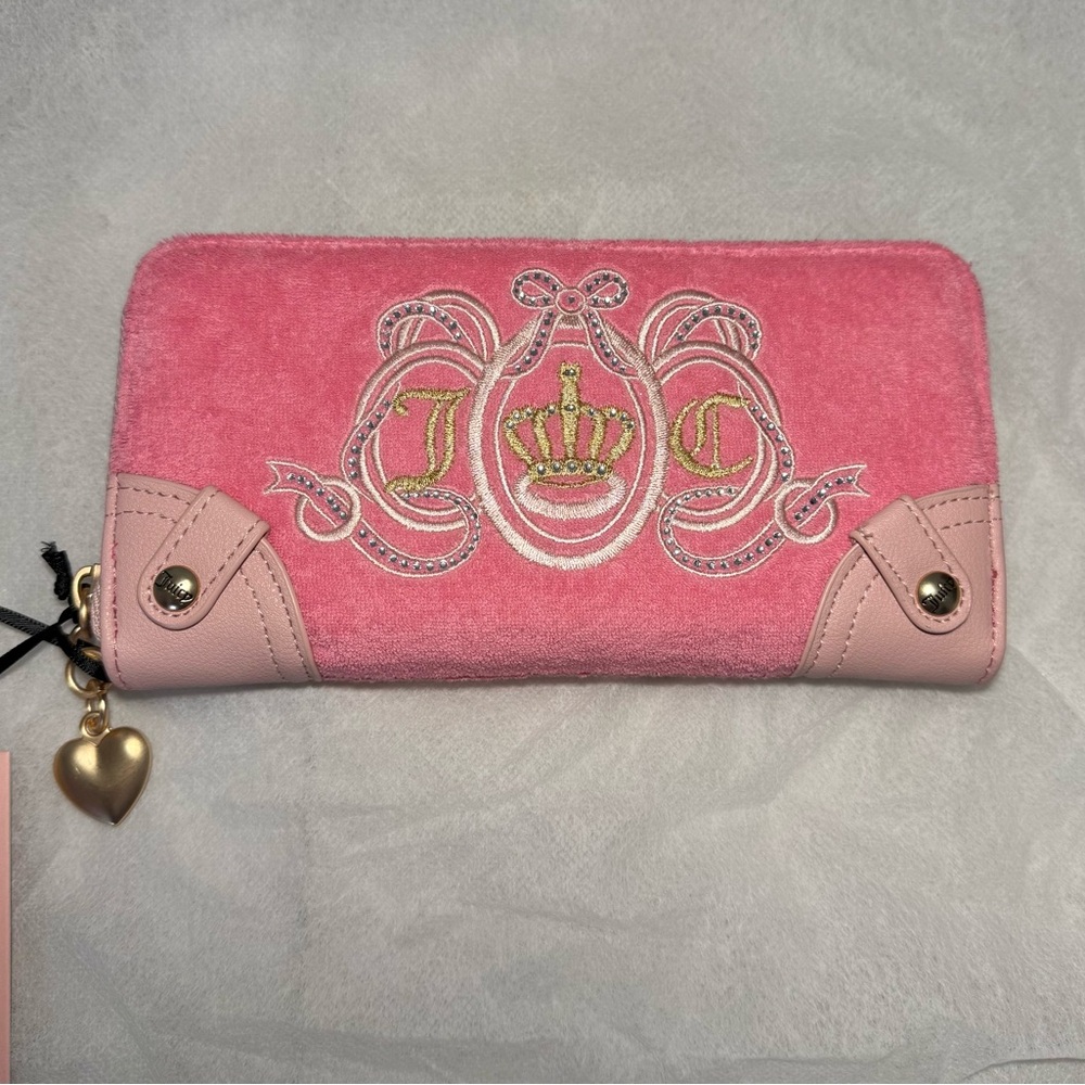 Juicy Couture Lovers Club Terry Long Zip Wallet